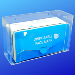 Clear face mask holder dispenser